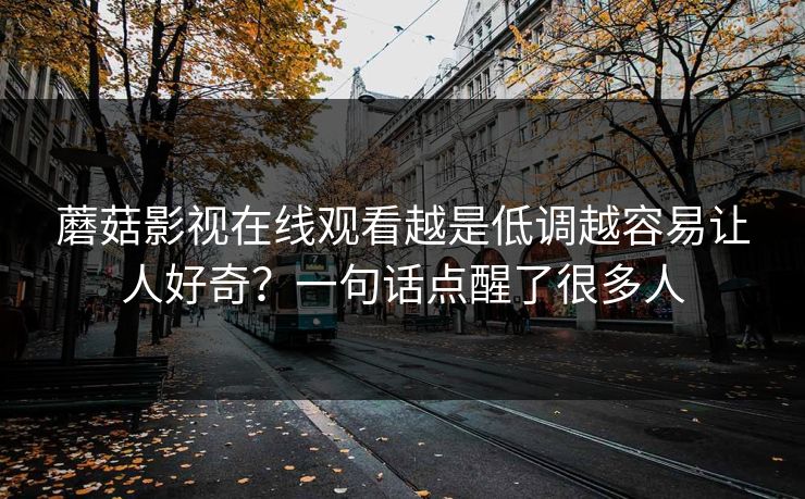蘑菇影视在线观看越是低调越容易让人好奇？一句话点醒了很多人