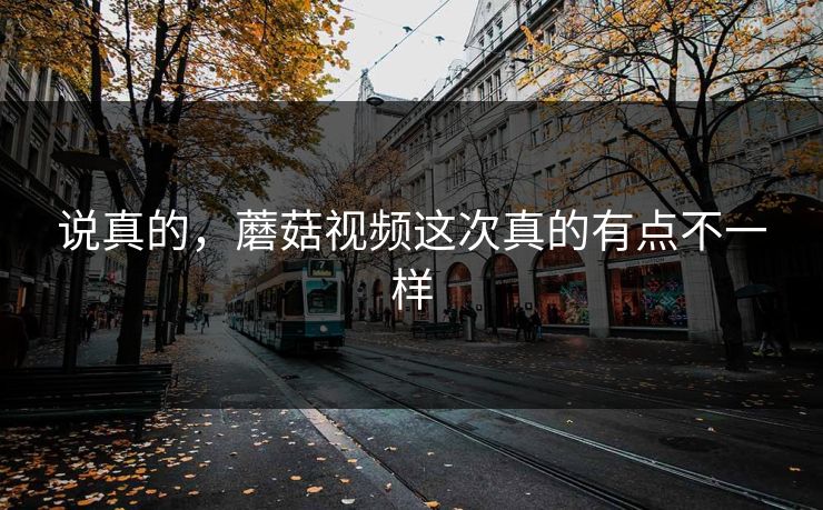说真的，蘑菇视频这次真的有点不一样