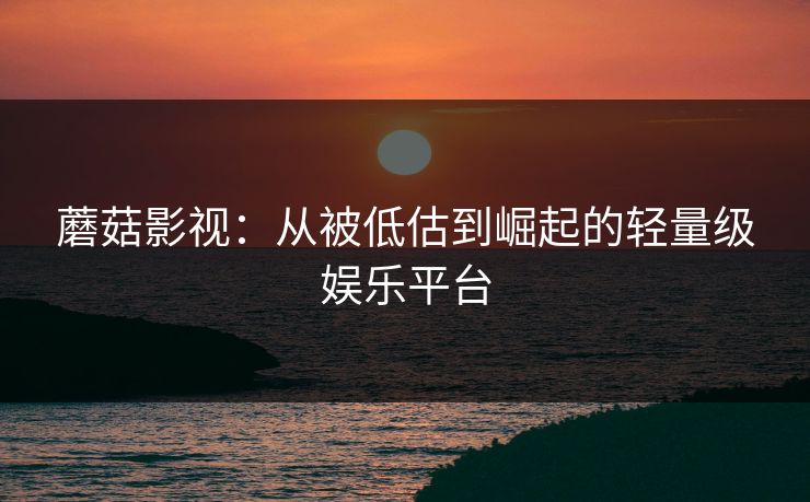 蘑菇影视：从被低估到崛起的轻量级娱乐平台