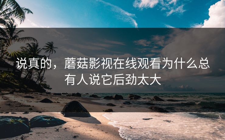 说真的，蘑菇影视在线观看为什么总有人说它后劲太大
